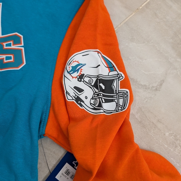Miami Dolphins Teal and Orange Hoodie - Picture 7 of 12